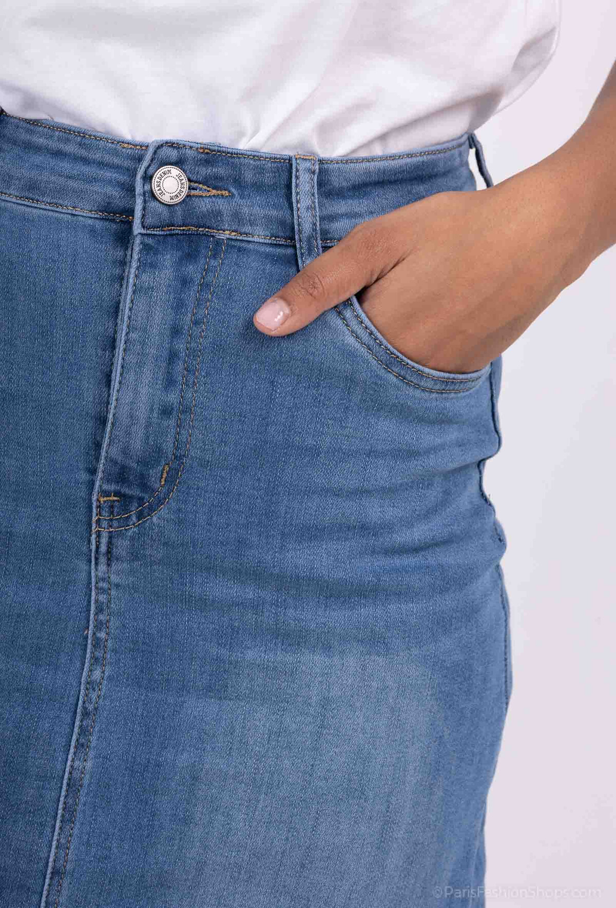 MF stretchdenim rok art. 3711 - lichtblauw