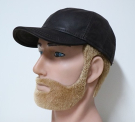 City Sport baseball cap leder art. 890101 - donkerbruin