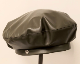 Damesbaret Leatherlook Orta art. 2911 - olijfgroen