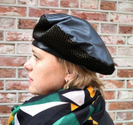 Alfonso d'Este damesbaret art. 21431 - zwart/brons