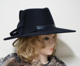 Weba Hats dameshoed wol art. 9020 - donkerblauw