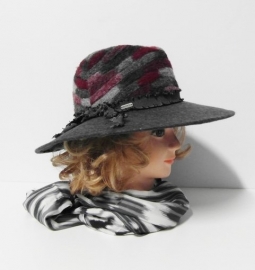 McBurn dameshoed art. 2606/1217 - grijs gemeleerd/bordeaux
