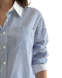 Inspirtation damesblouse art. 90121 - blauw/wit