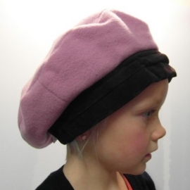 Kinderbaret art. E08077 - roze/donkerbruin