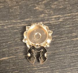Button Cover/overzetknoop parel-strass art. 6012 - goudkleur