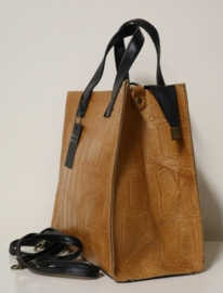 Giuliano hand- en schoudertas art. 2572 - cognac/zwart
