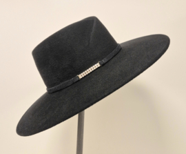 Weba Hats dameshoed Velourvilt art. 1487 - zwart