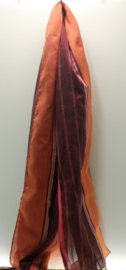 Jago damesshawl art. 5949 - roestbruin/bordeaux