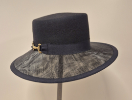 Weba Hats dameshoed Wol/Sinamay art. 0900 - zwart