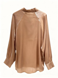 Damesblouse Bow-tie art. 27160 - beige