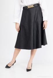Alida leatherlook rok art. 2224 - zwart