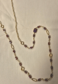 Schakelketting art. 1035 - paars/goudkleur