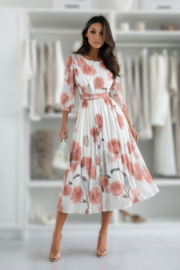 Damesjurk Issy Floral art. 15011 - offwhite/roze