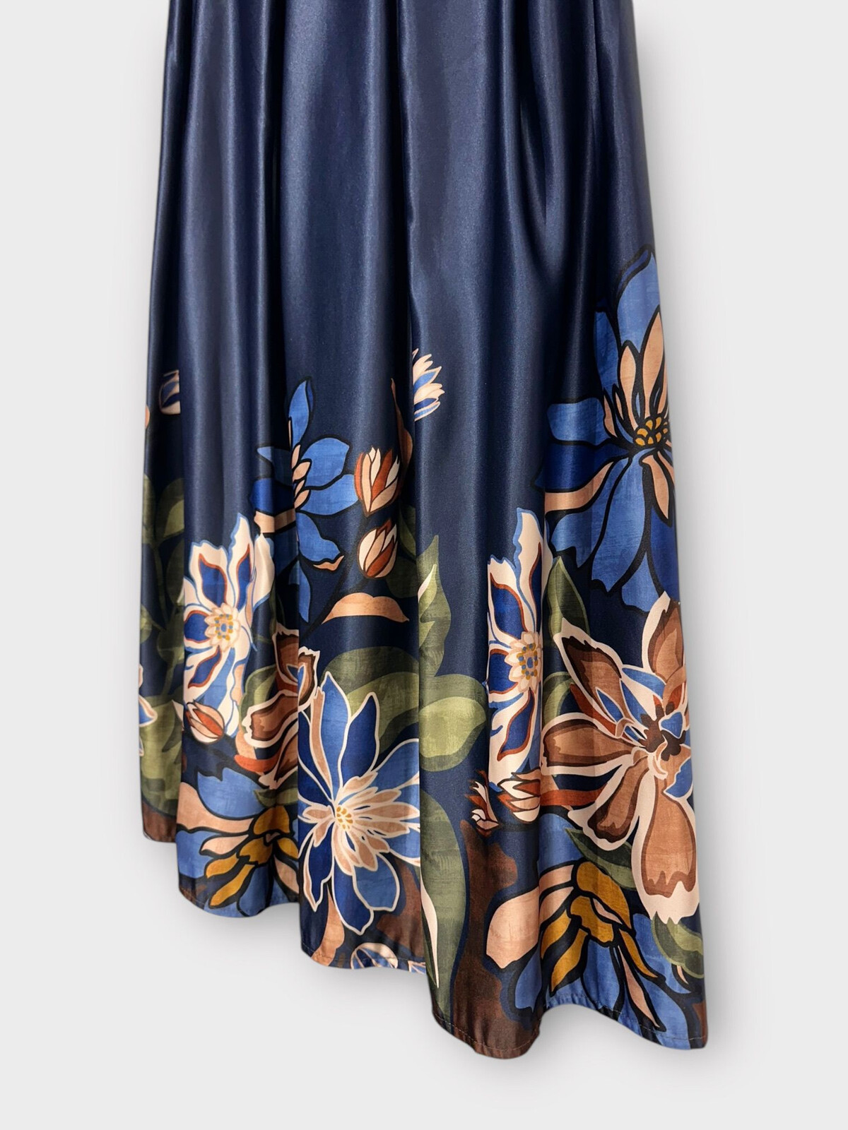 LaFée satijnen rok Flowers art. 10821 - blauw