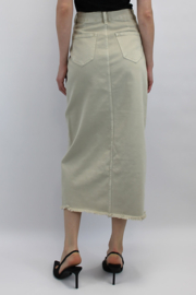 Rok stretchdenim kuitlengte Newplay art. 6913 - beige