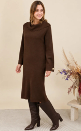 Damesjurk knitted Valerie art. TC111 - donkerbruin