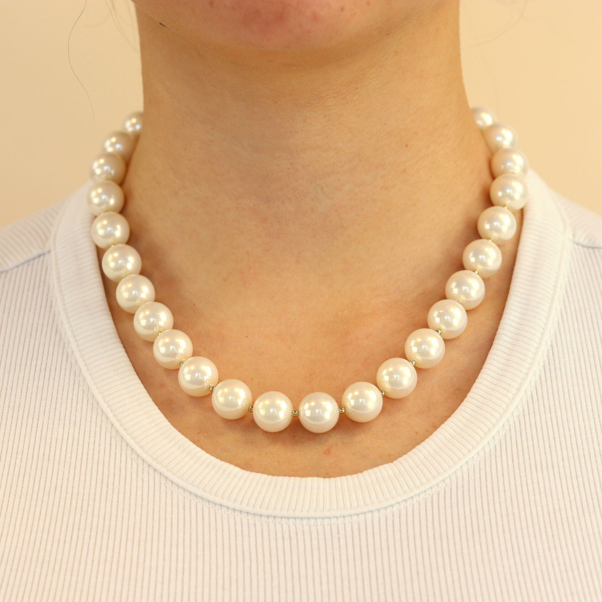 Camps & Camps ketting Pearls White art. 3S063_PE - goud/wit