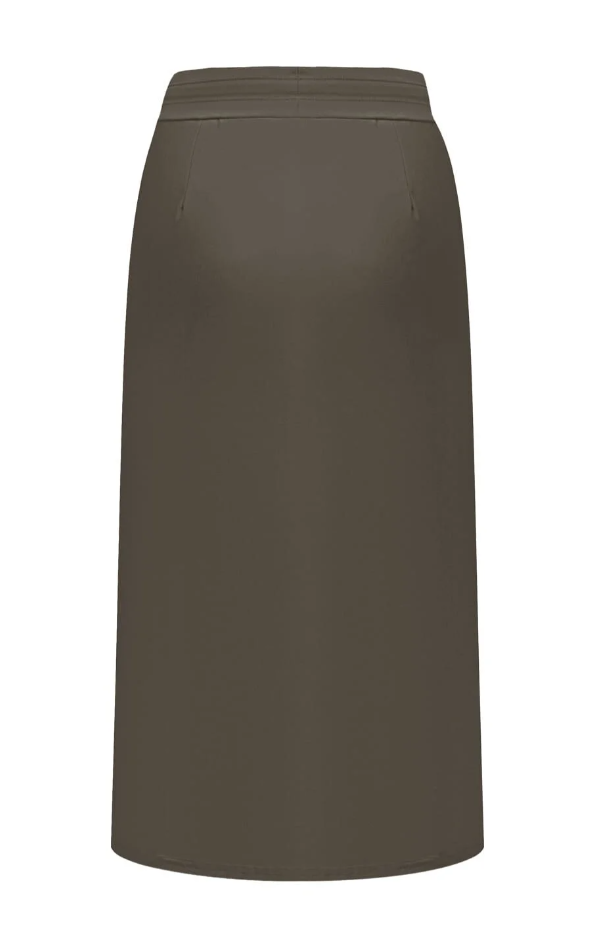 TRIPLE NINE rok art. RK7301 - taupe/groen