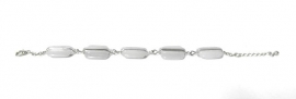 Armband art. 7428 - zilverkleur/wit