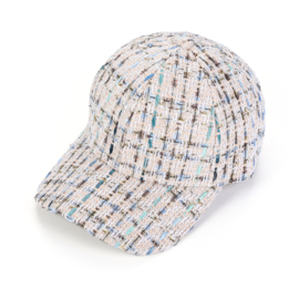 Dames cap Happy art. 70169 - wit/blauw