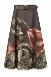 Rok suèdine Floral Way art. 25355 - groen