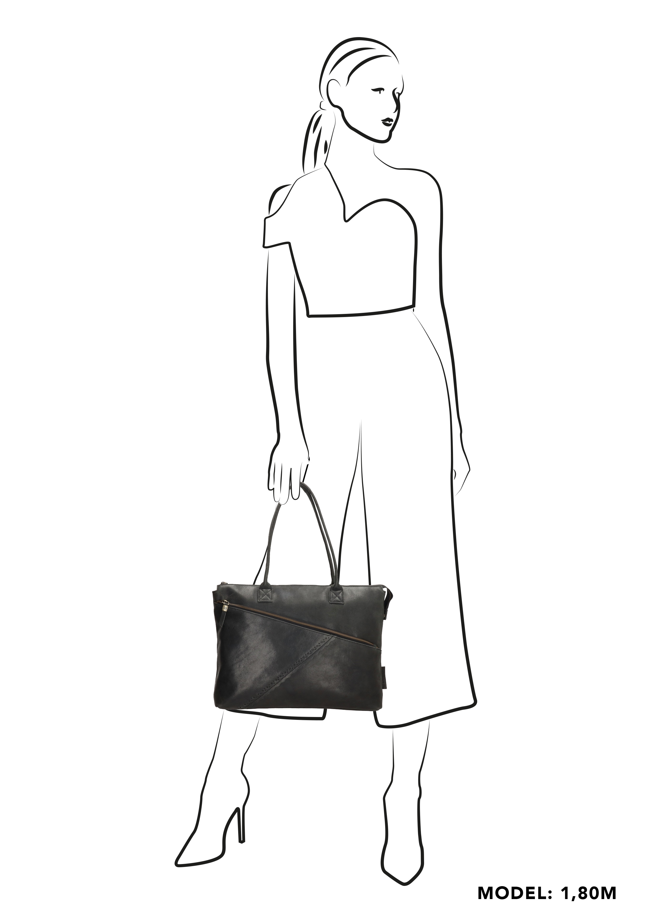 Micmacbags laptop-/werktas Marrakech art. 20674 - zwart