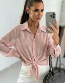 Damesblouse Stripe art. 88320 - lichtroze