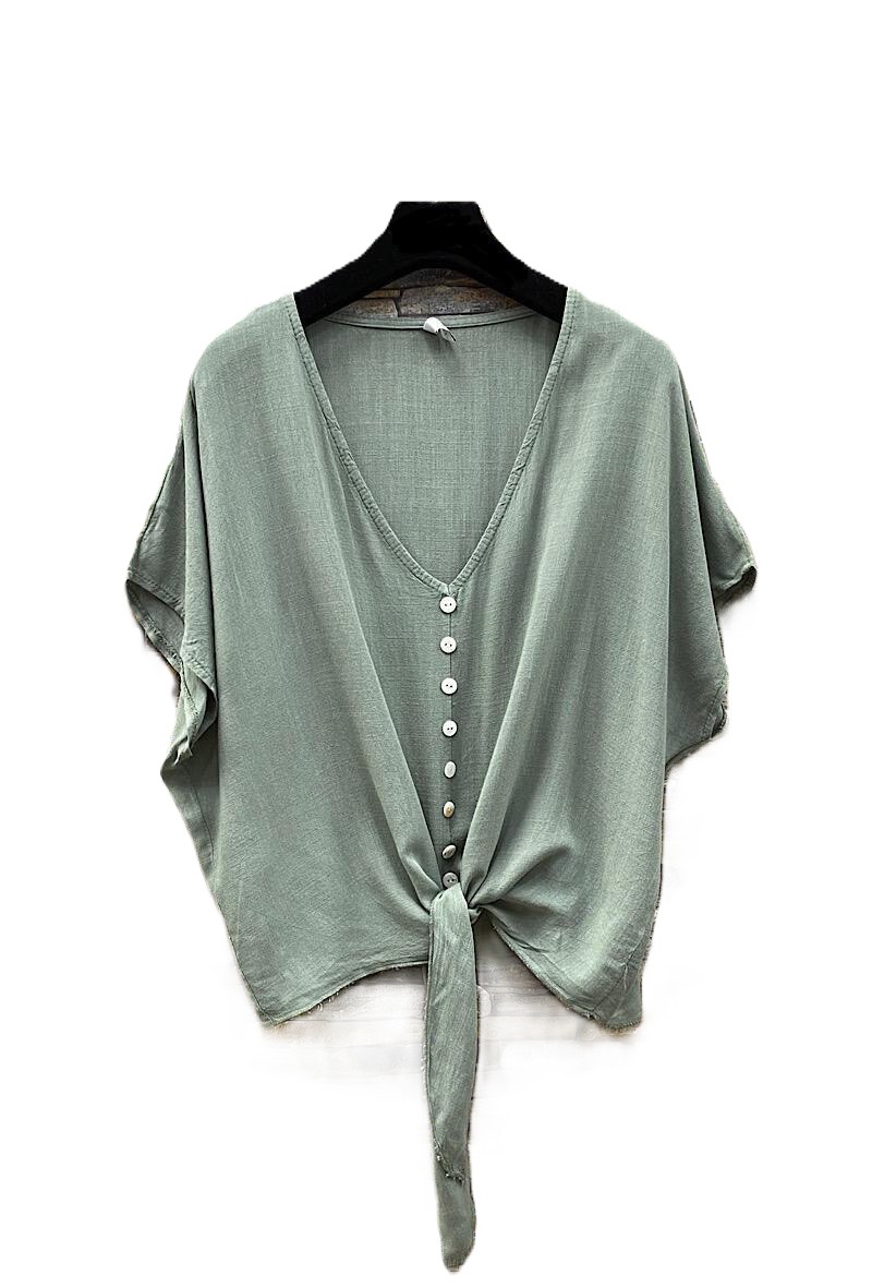 ES damesblouse Billie art. 3195 - groen