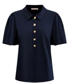 TRIPLE NINE blouse art. BLS6942 - donkerblauw