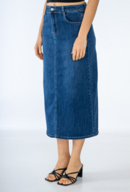 LM stretchdenim rok art. H002 - middenblauw