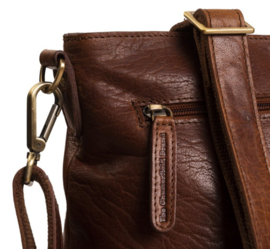 Chesterfield hand- en schoudertas Annic art. 1004 - cognac