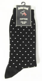Bonnie Doon herensokken met print Tiny Dots Sock art. BN35.21.28 - zwart/wit