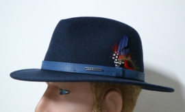 Stetson Powell Traveller hoed art. 2598123 - blauw gemêleerd