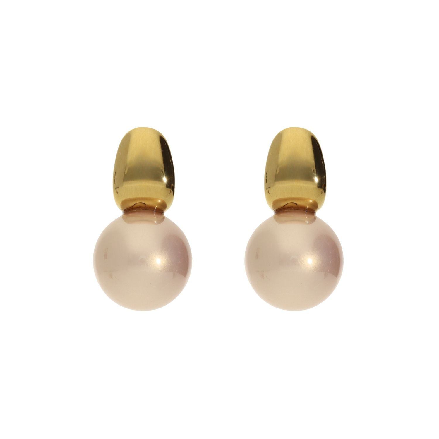 Camps & Camps oorstekers Oval Pearl art. 2S081_VR - champagne