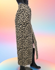 Mozz stretchrok Leopard art. X013 - beige/zwart