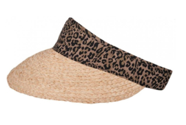 Hatland zonneklep Olinka Visor art. 37102 - naturel/leopard