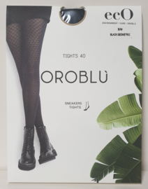 Oroblu ecO Fashion Geometric fantasiepanty - zwart