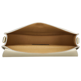 Charm schoudertas leer art. L692 - goudkleur