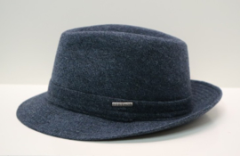 Stetson hoed Fedora art. 2140101 - blauw gemêleerd