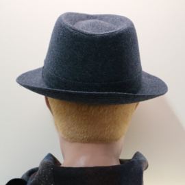 Stetson hoed Fedora art. 2140101 - blauw gemêleerd