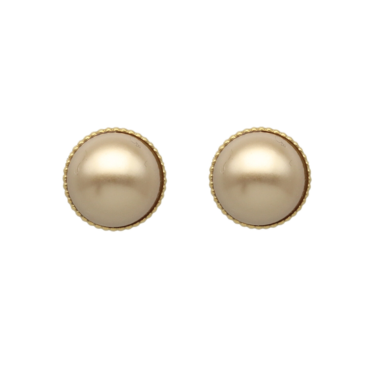 Camps & Camps oorstekers Pearl art. 2S164_PB - goud/lichtbruin