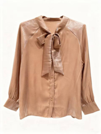 Damesblouse Bow-tie art. 27160 - beige
