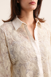 JH damesblouse met kant art. 28606 - beige
