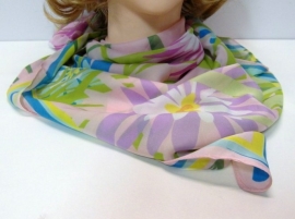 Vierkante shawl art. 6126 - roze
