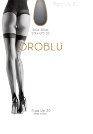 Oroblu Bas Riga Up 20 stay-ups (kous met naad) - zwart