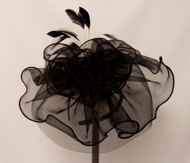 Fascinator/haargarnering art. 1962 - zwart