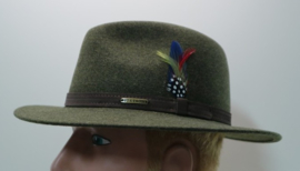 Stetson Powell Traveller hoed art. 2598123 - mosgroen gemêleerd