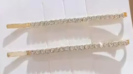 Schuifjes met strass art. 1244 - goudkleur