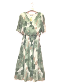 NS plisséjurk Fleur art. 040 - groen
