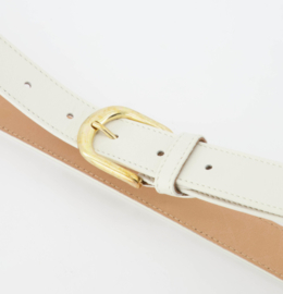 Damesriem classic grain art. Suus  - beige/goudkleur